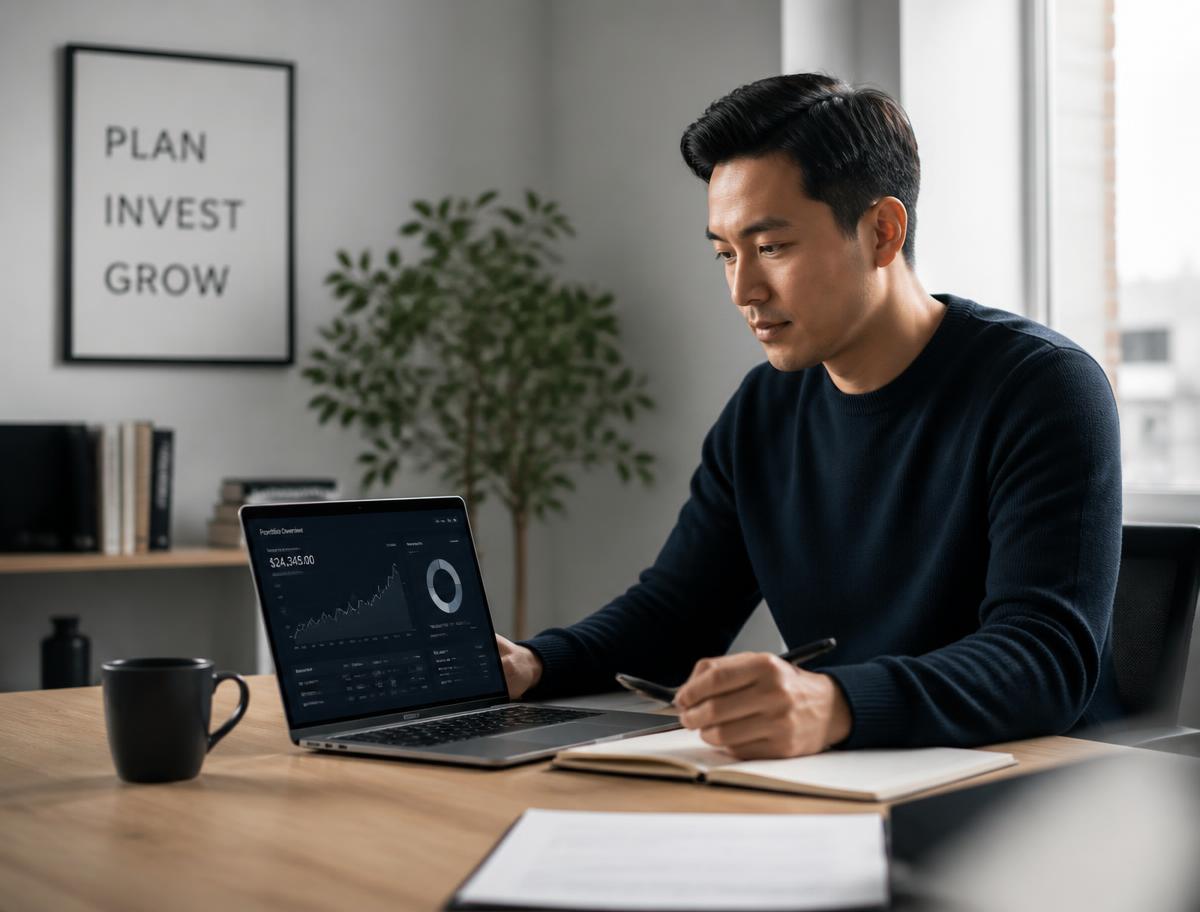 Financial consultation at a modern desk